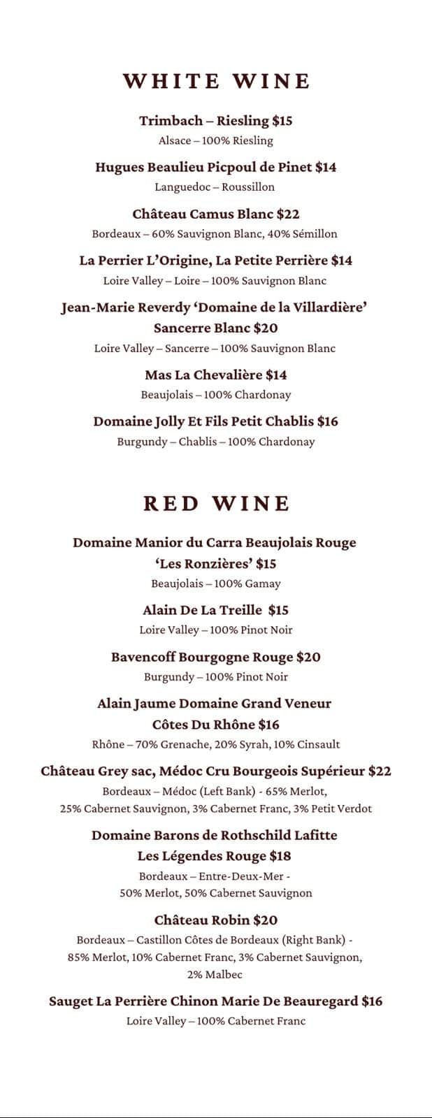 Wine by the glass